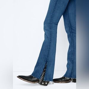 Free People, WTF, Level Up Slit Slim Boot Cut Jeans, SZ 28, $98 on FP Site!